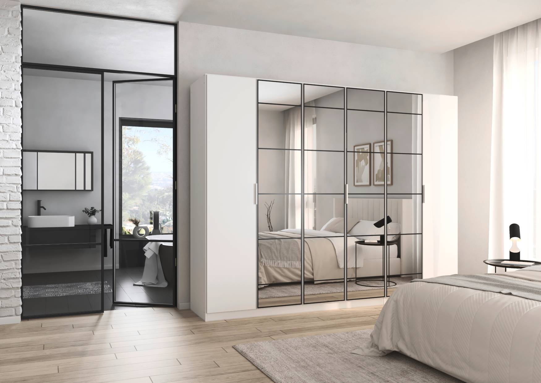 Oakwood Rauch Acero Alpine White Hinged Door Wardrobe
