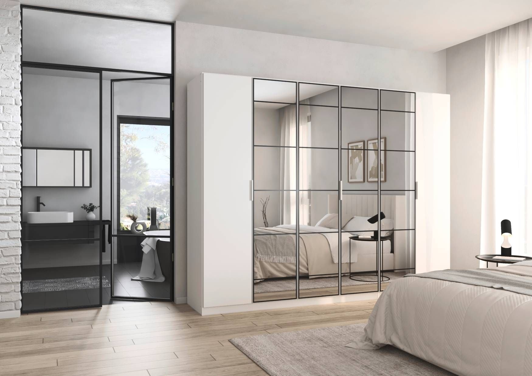 Oakwood Rauch Acero Alpine White Hinged Door Wardrobe