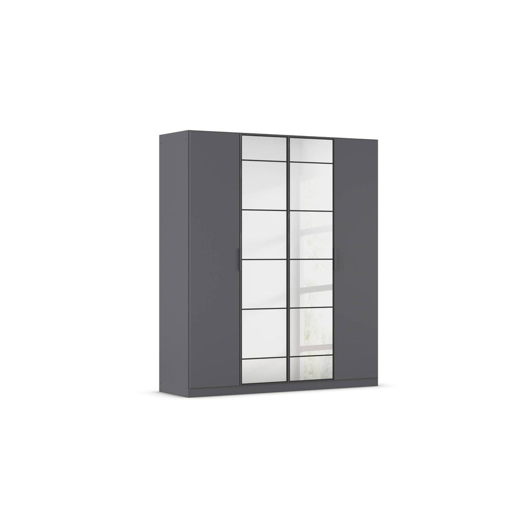 Oakwood Rauch Acero Metallic Grey Hinged Door Wardrobe