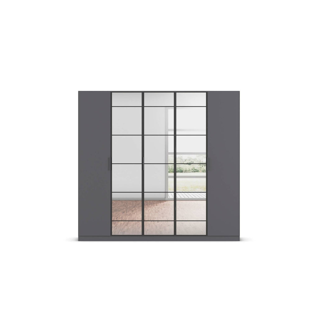 Oakwood Rauch Acero Metallic Grey Hinged Door Wardrobe