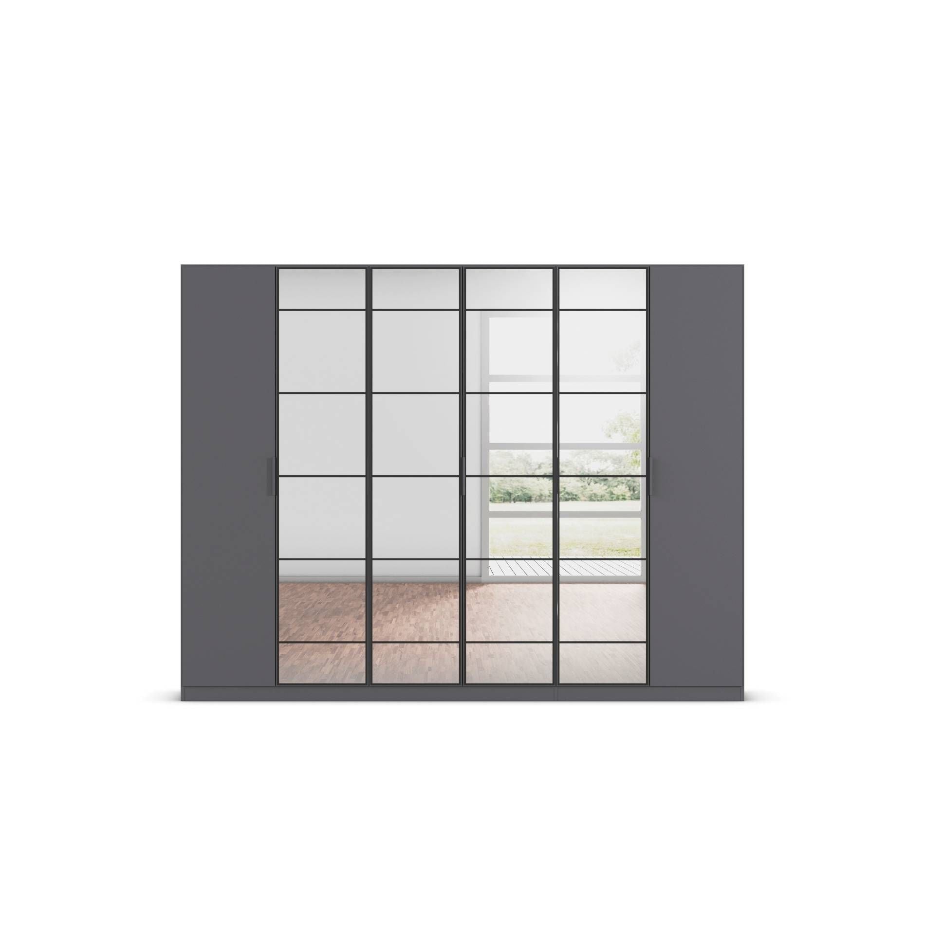 Oakwood Rauch Acero Metallic Grey Hinged Door Wardrobe