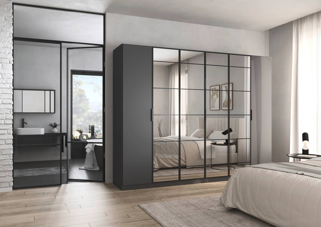 Oakwood Rauch Acero Metallic Grey Hinged Door Wardrobe