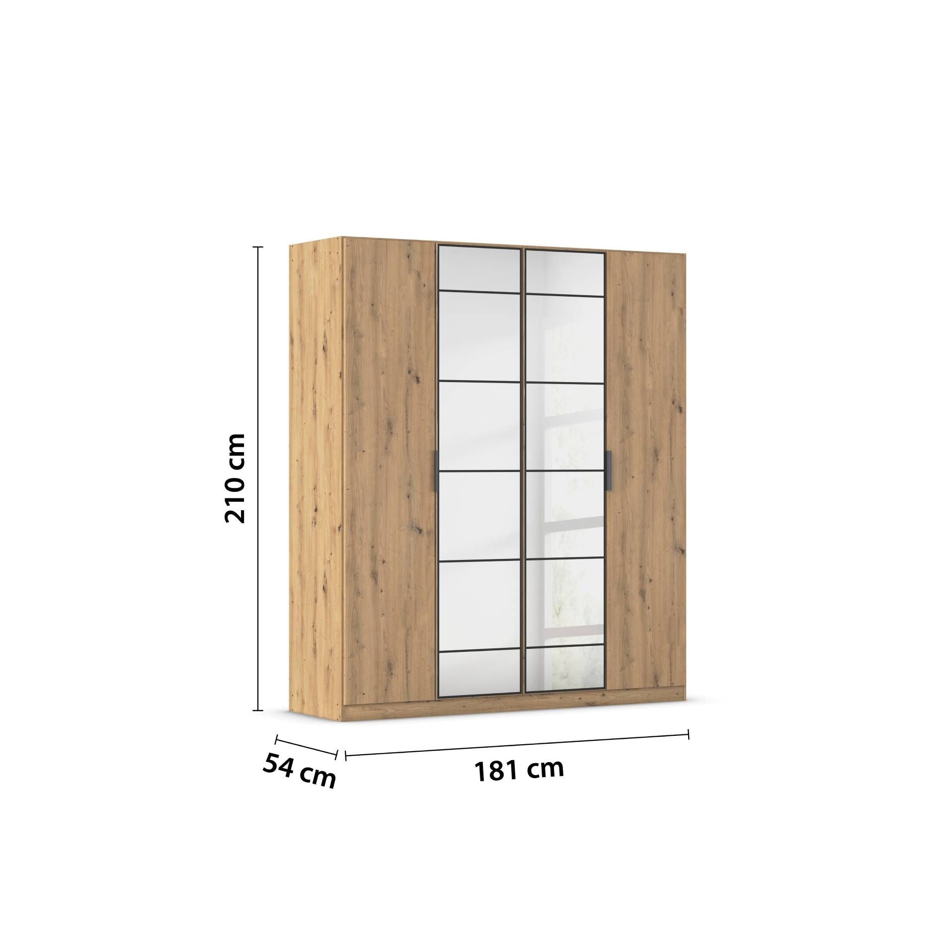 Oakwood Rauch Acero Artisan Oak Hinged Door Wardrobe