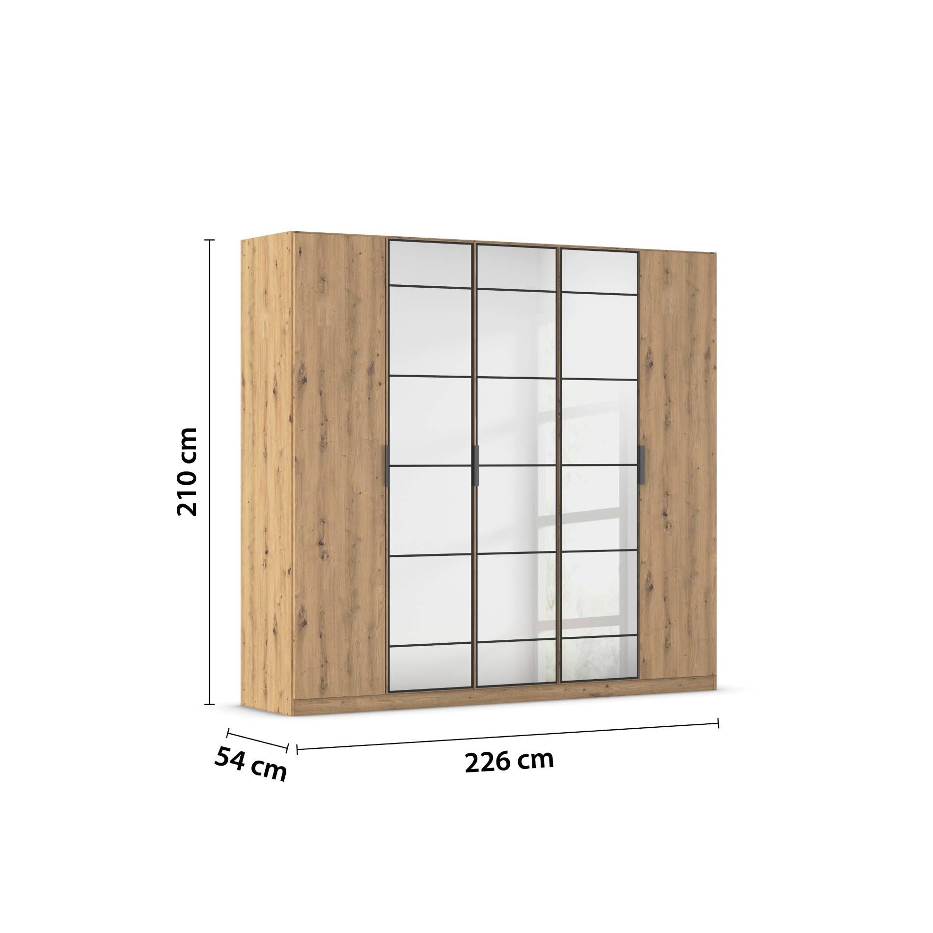 Oakwood Rauch Acero Artisan Oak Hinged Door Wardrobe