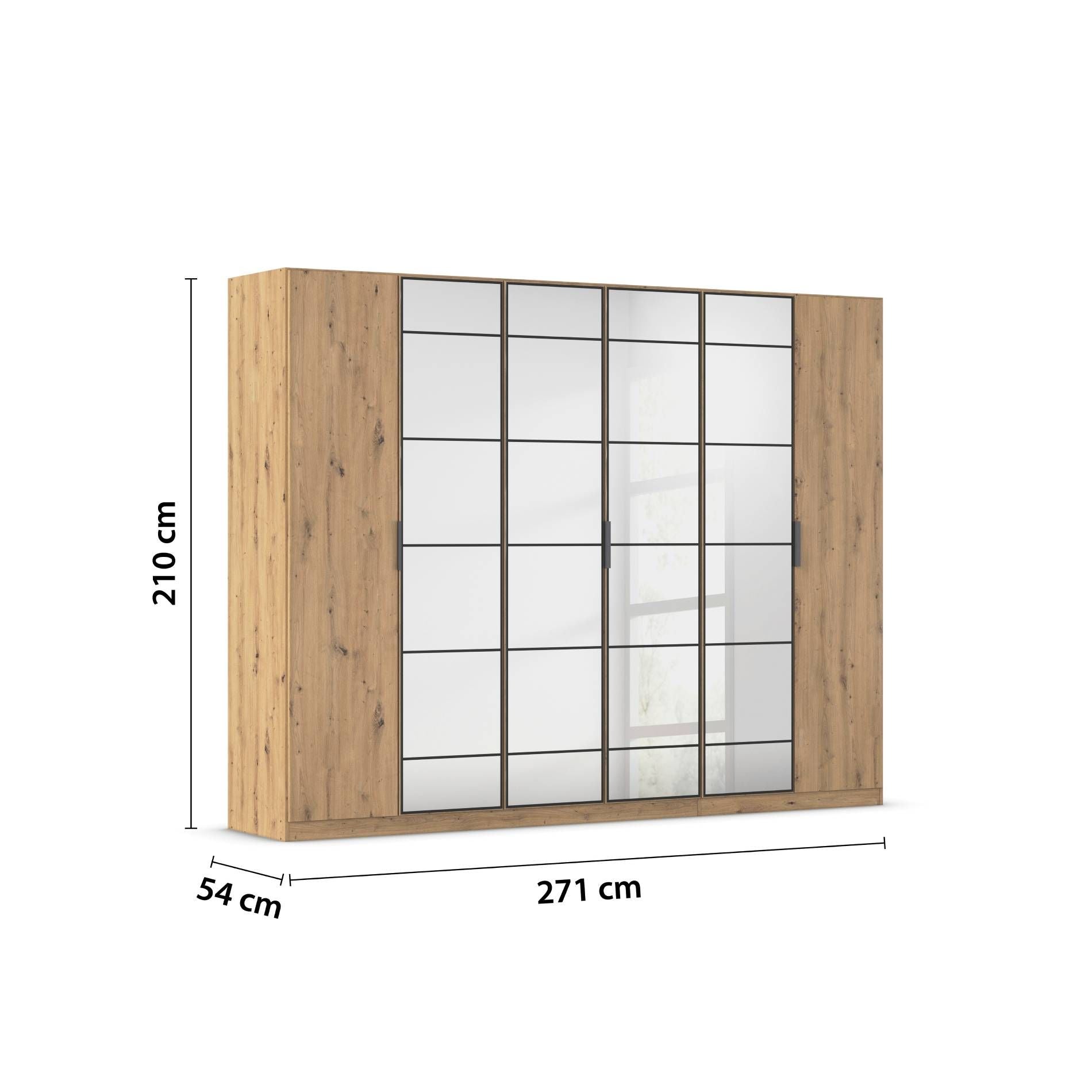 Oakwood Rauch Acero Artisan Oak Hinged Door Wardrobe