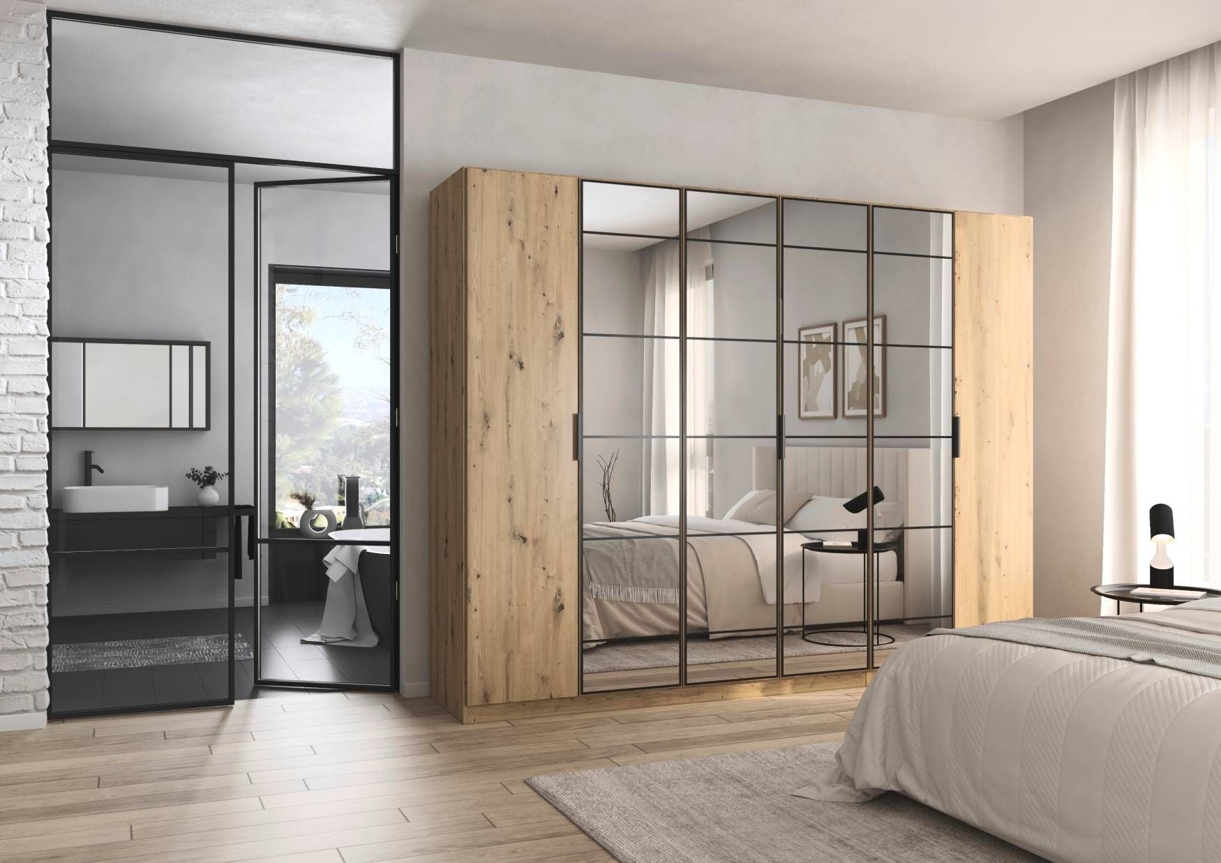 Oakwood Rauch Acero Artisan Oak Hinged Door Wardrobe