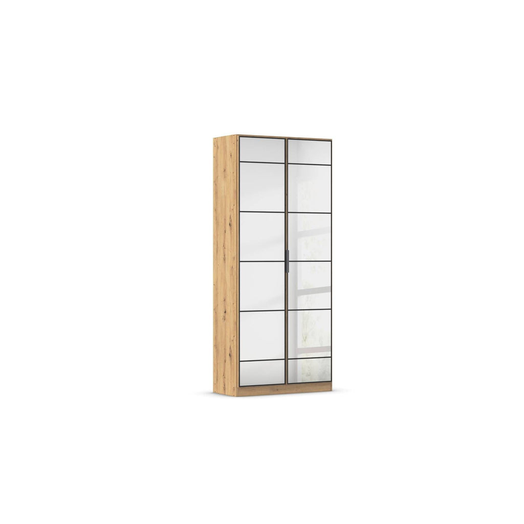 Oakwood Rauch Acero Artisan Oak Full Mirror Hinged Door Wardrobe