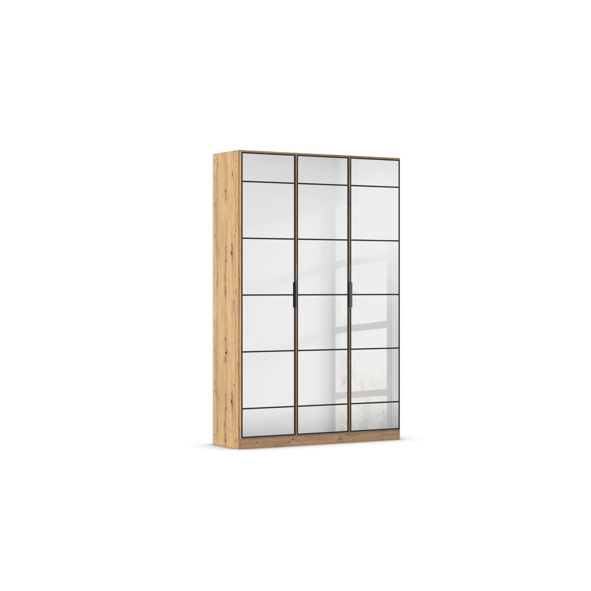 Oakwood Rauch Acero Artisan Oak Full Mirror Hinged Door Wardrobe