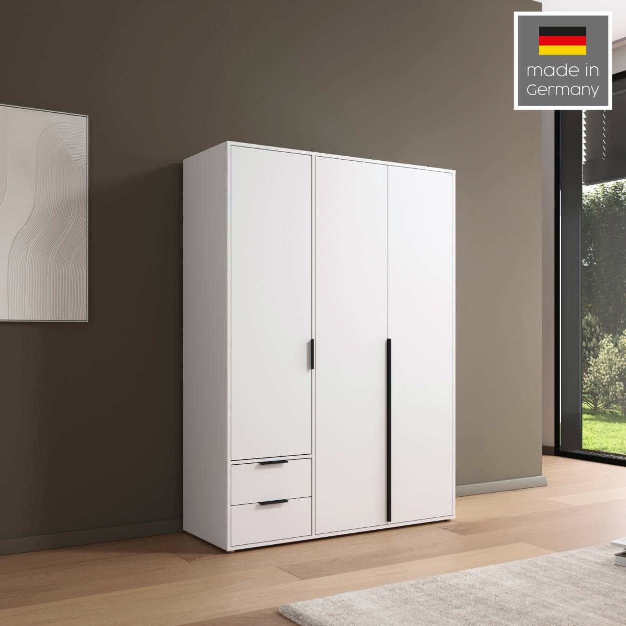 Oakwood Rauch Nagata 3 Door Combi Hinged Wardrobe