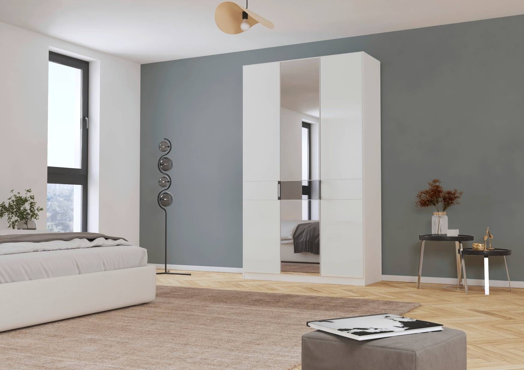 Oakwood Rauch Versity 3 Door Hinged Wardrobe With Mirror