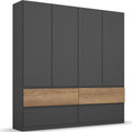 Oakwood Rauch Winnipeg Metallic Grey 4 Door 4 Drawer Wardrobe