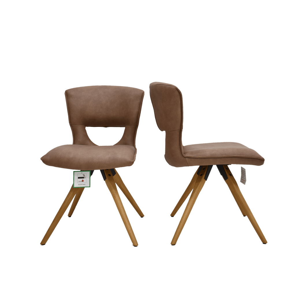 Oakwood 2x Toronto Dining Chair - Vintage Tan