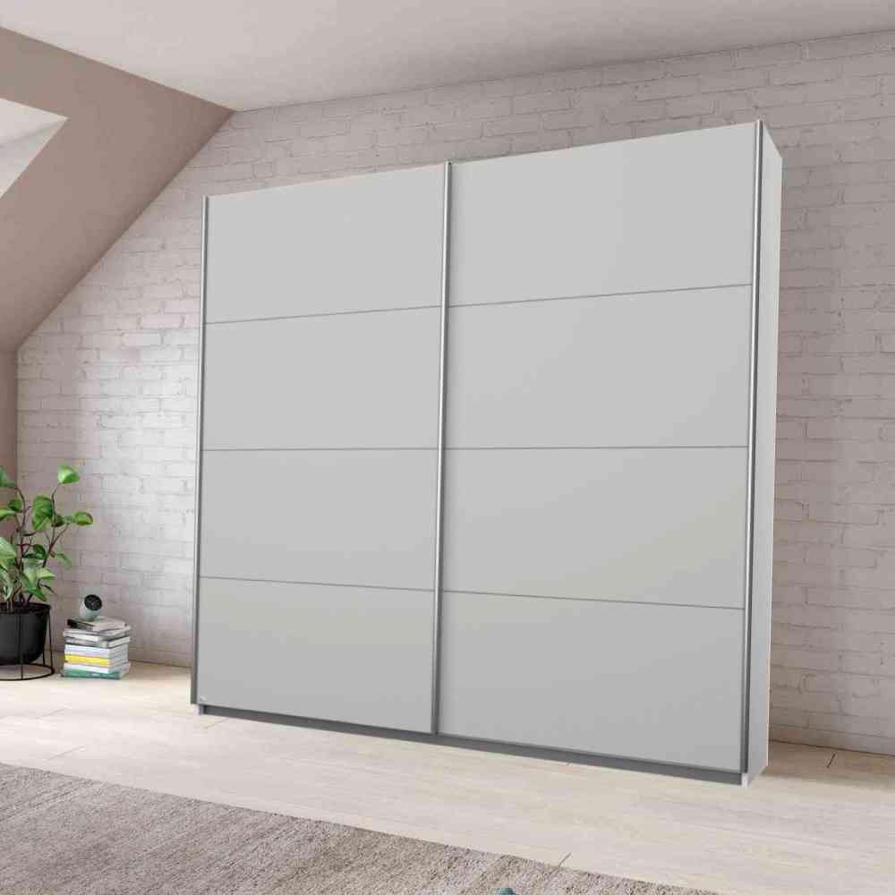 Oakwood Rauch Quadra Silk Grey Glass 2 Gliding Door Wardrobe