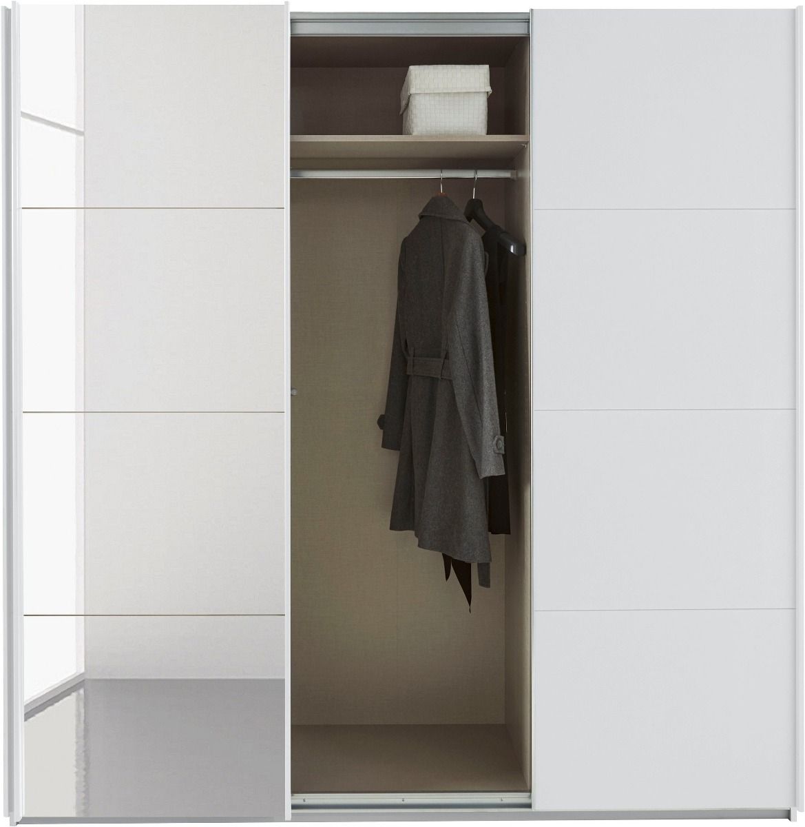 Oakwood Rauch Kulmbach Alpine White 3 Sliding Door Wardrobe 203CM Wide