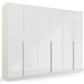 Oakwood Rauch White Glass Modern Quadra Spin 6 Door Hinged 271CM Wardrobe