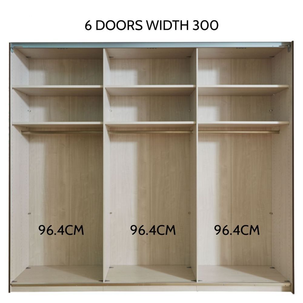 Oakwood Wiemann Cambridge 4 Hinged Door Wardrobe with Mirror