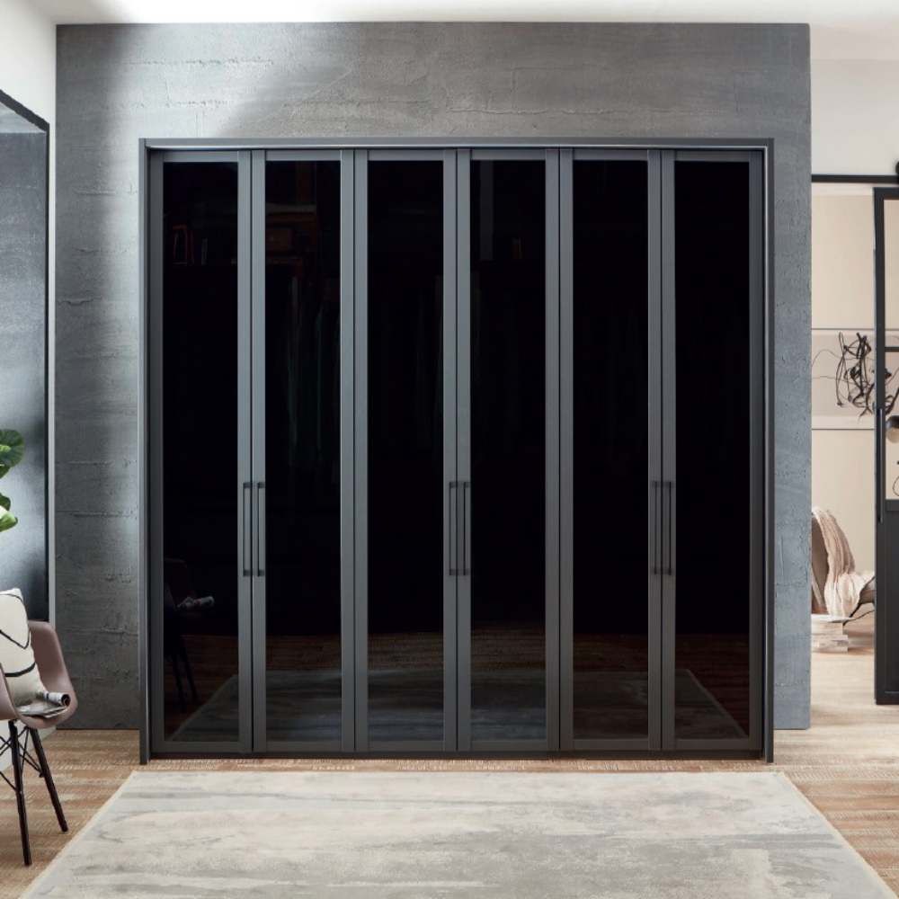 Oakwood Wiemann Split 4 Door Transparent Glass Wardrobe