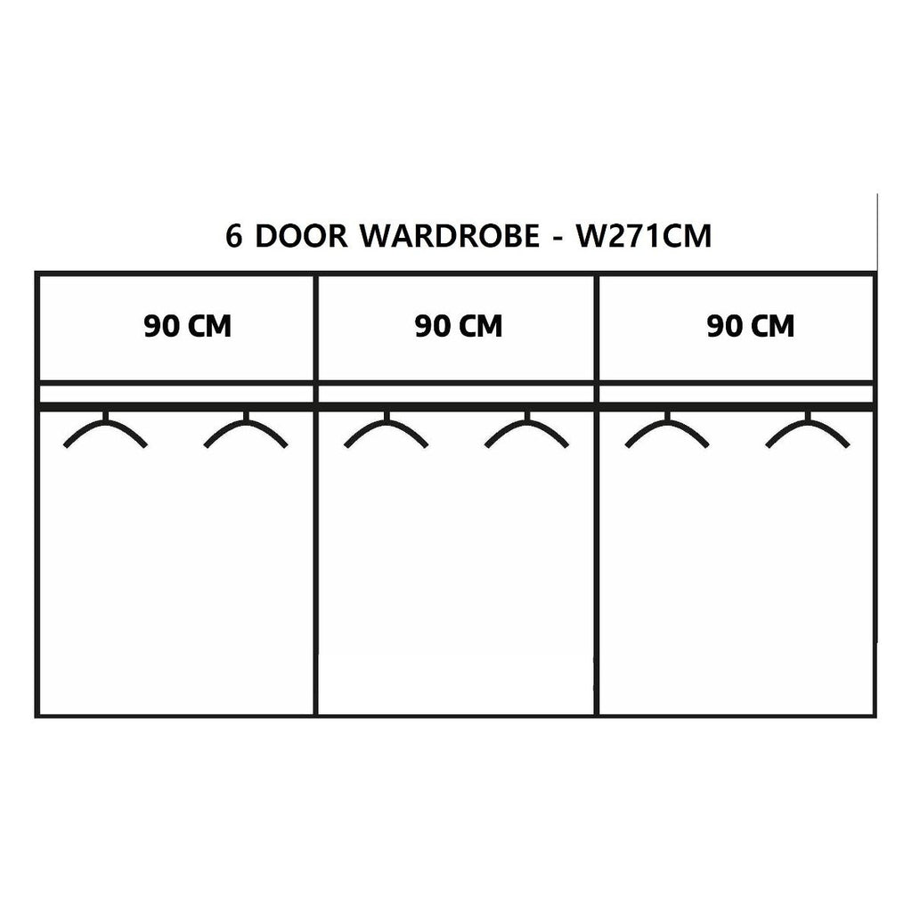 Oakwood Rauch Essensa Door Basalt Glass & Sonoma Oak Hinged Wardrobe