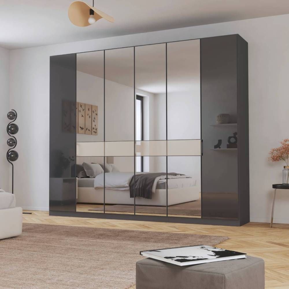 Oakwood Rauch Versity 6 Door Hinged Wardrobe With Mirror