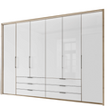 Oakwood Wiemann Monaco 1000 Combi 6 Hinged Door Glass Front Wardrobe