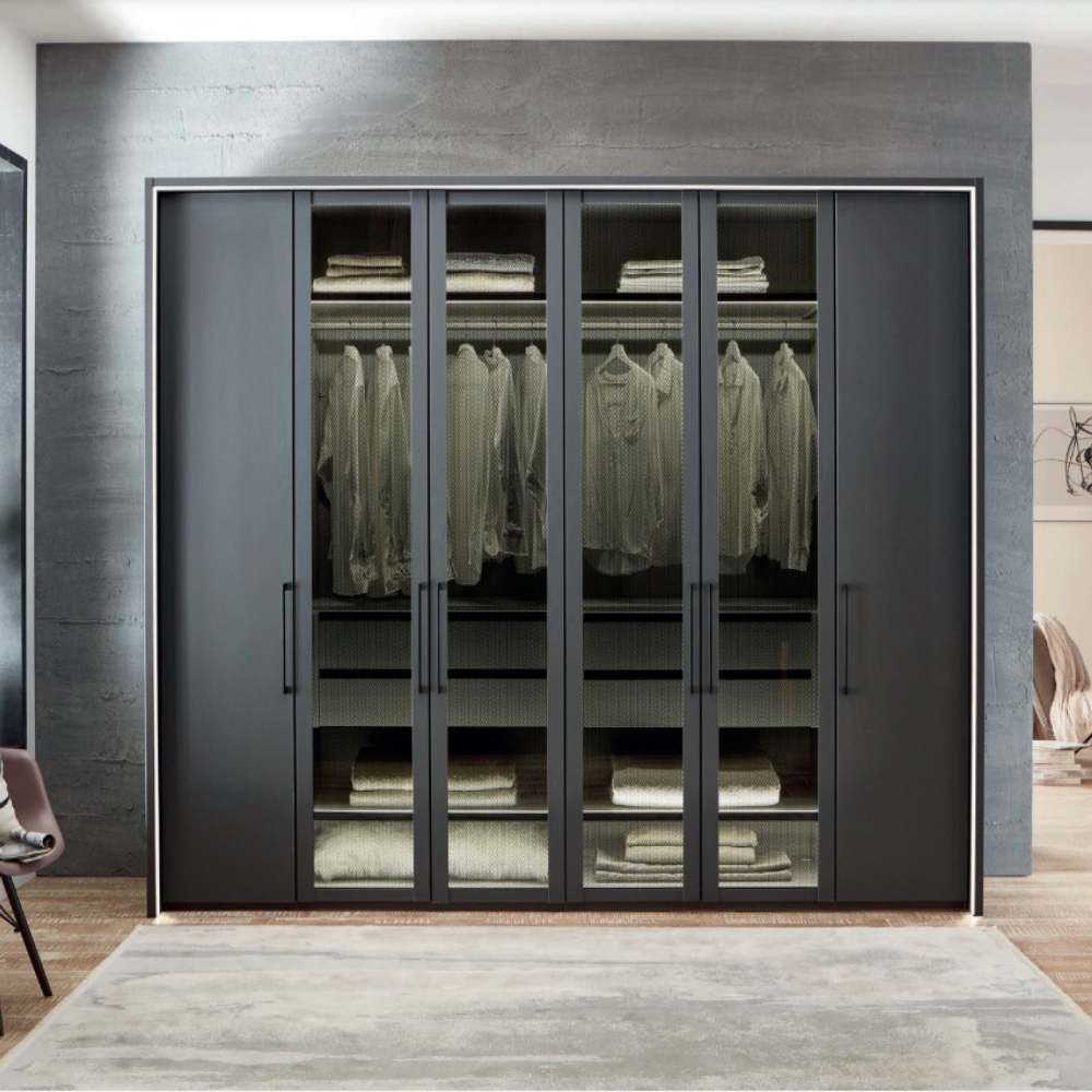 Oakwood Wiemann Split 3 Door Decor & Glass Wardrobe