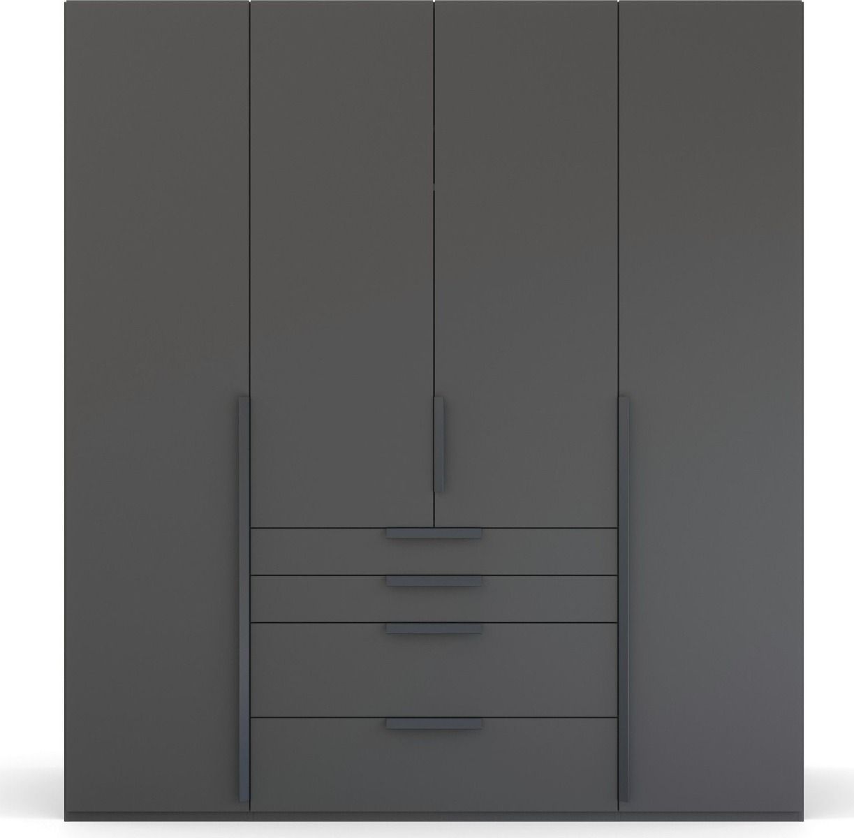 Oakwood Rauch Purisma Graphite 4 Door Hinged  Combi Wardrobe