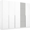 Oakwood Rauch Bellezza High Gloss White and Grey 5 Door Hinged wardrobe