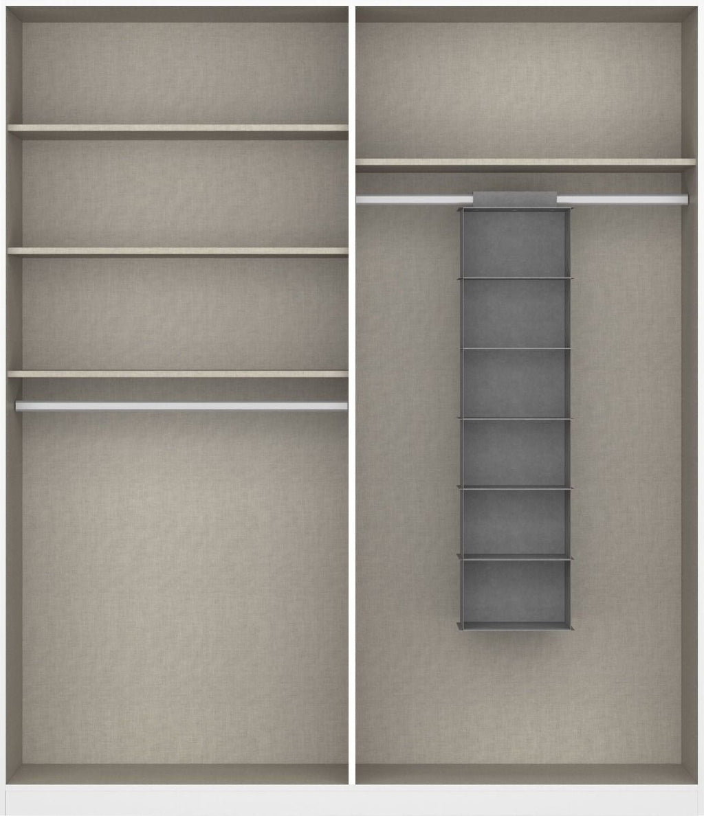 Oakwood Rauch Modi Metallic Grey 4 Door Hinged Wardrobe