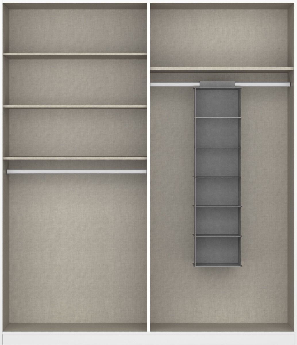 Oakwood Rauch Modi Metallic Grey 4 Door Hinged Wardrobe