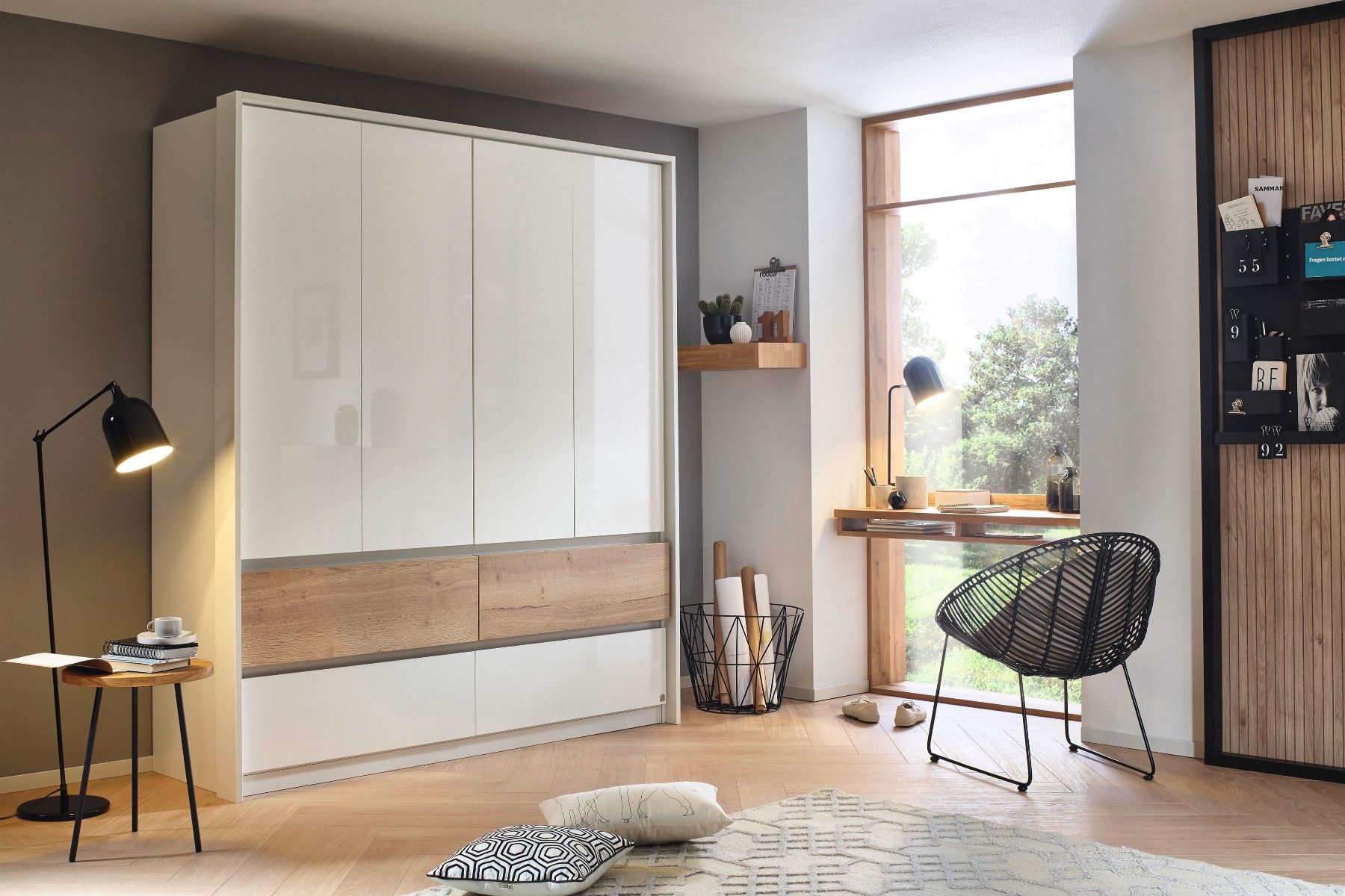 Oakwood Rauch Winnipeg Alpine White 4 Door 4 Drawer Wardrobe