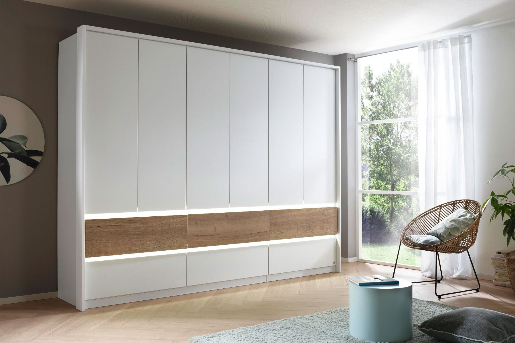 Oakwood Rauch Winnipeg Alpine White 6 Door 6 Drawer Wardrobe