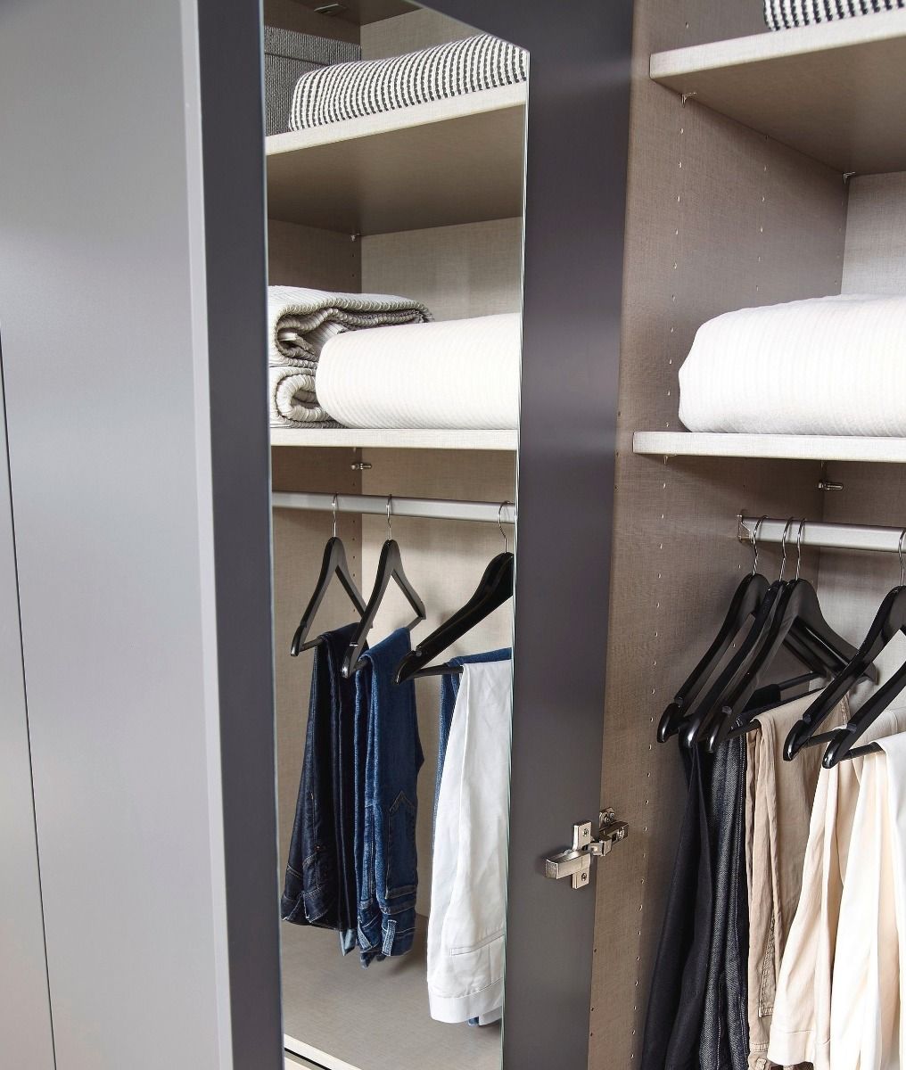 Oakwood Rauch Purisma Graphite 5 Door Hinged  Combi Wardrobe 251CM