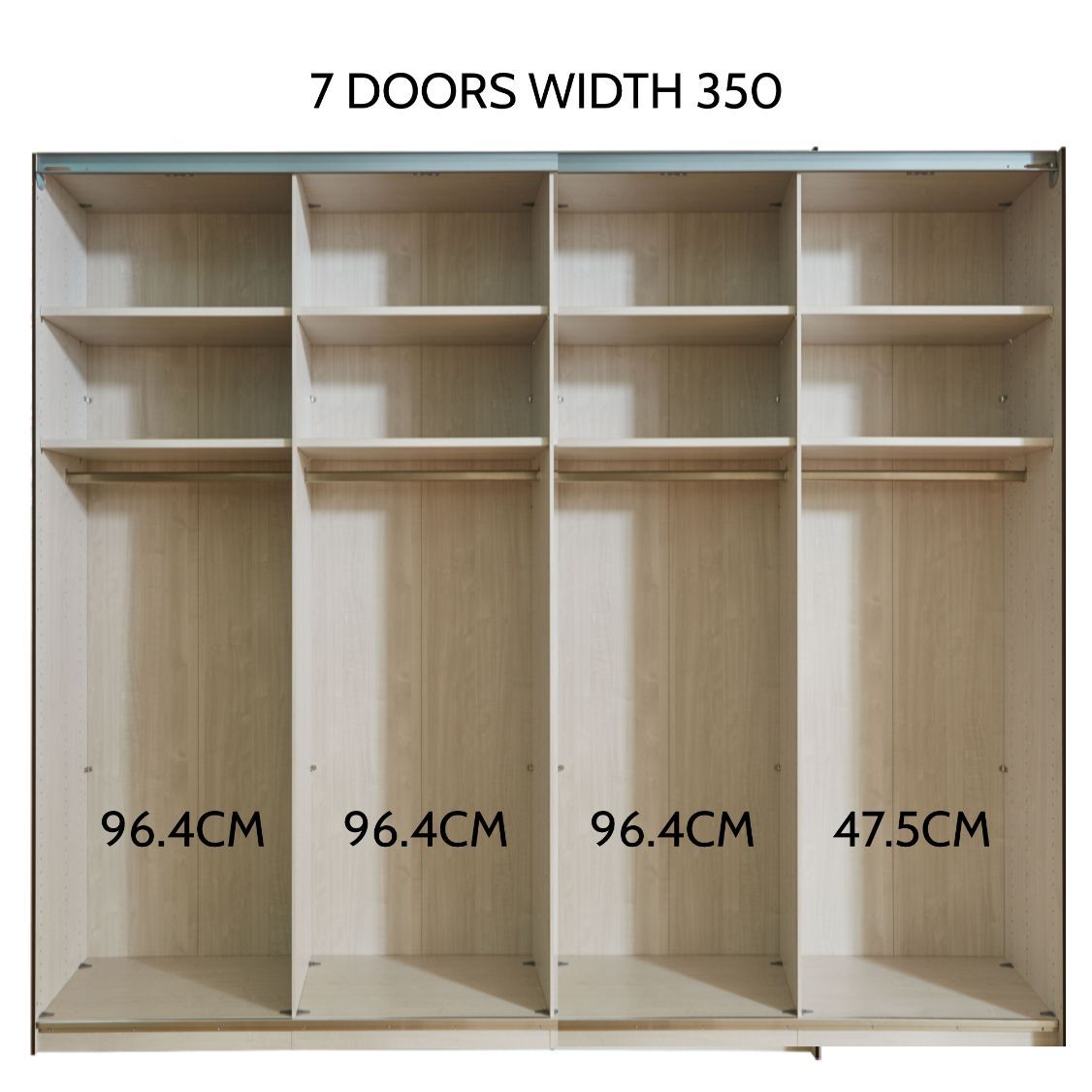 Oakwood Wiemann Cairns Pebble Grey & Mirrored Front Hinged Door Wardrobe