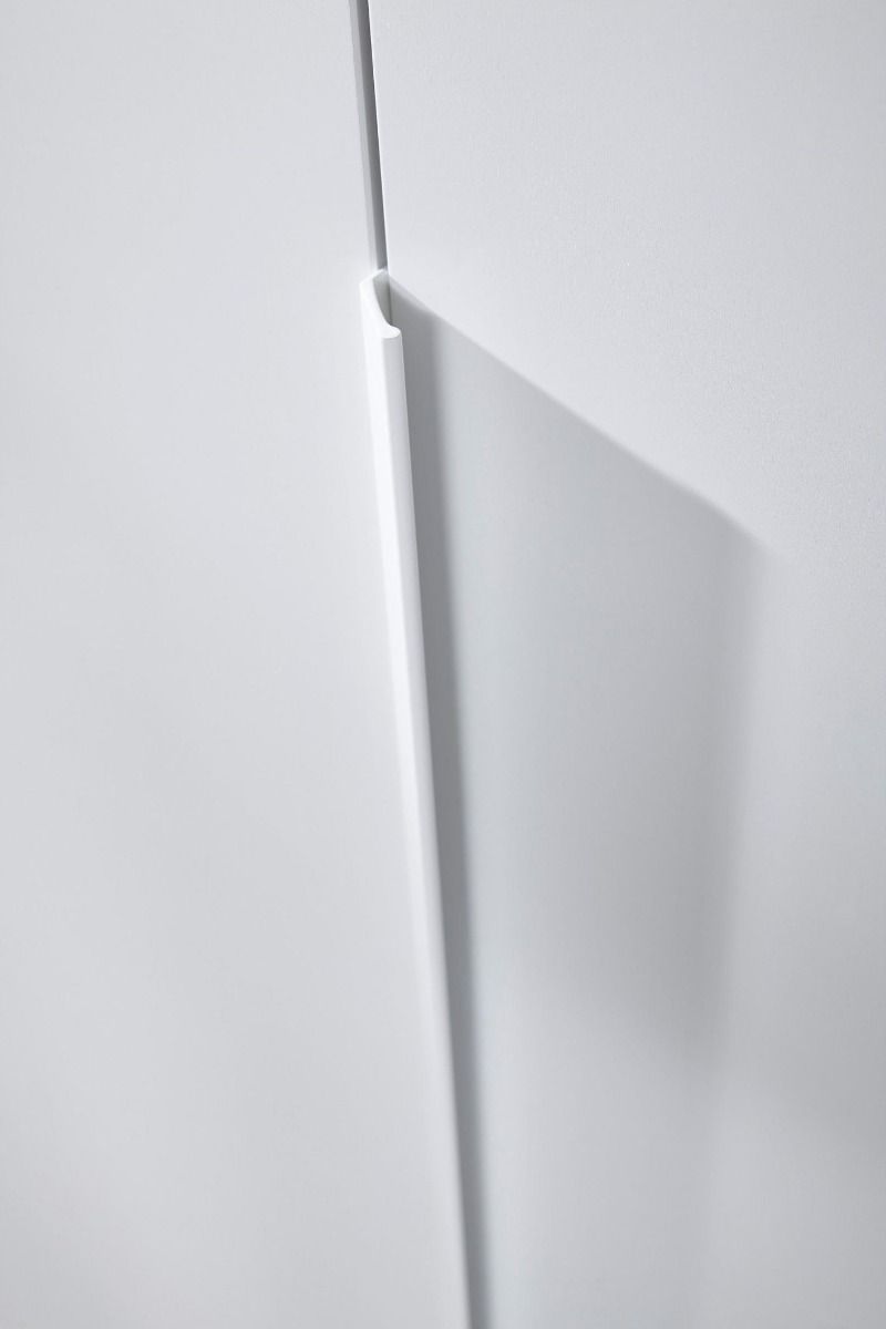 Oakwood Rauch Purisma White Glass 6 Door Hinged Wardrobe 301CM