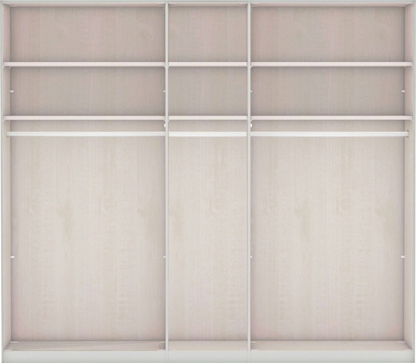 Oakwood Wiemann Berlin Graphite Glass & Mirror Front Hinged Door Wardrobe