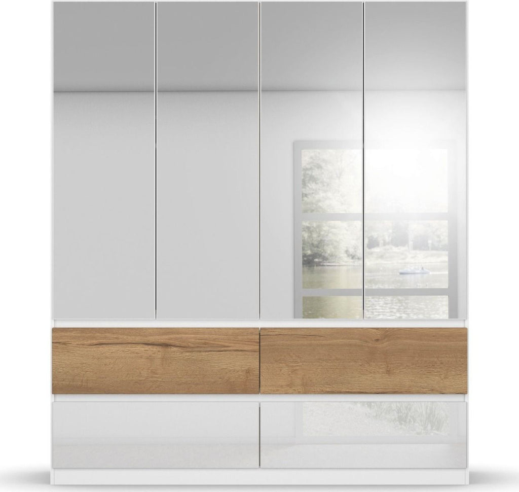 Oakwood Rauch Winnipeg Alpine White 4 Door 4 Drawer Wardrobe