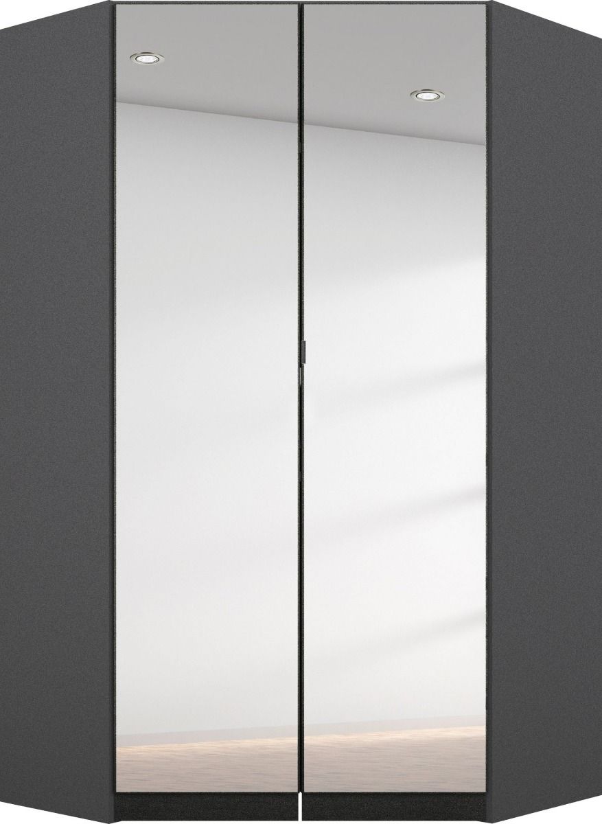 Oakwood Rauch Ontario Corner Hinged Door Wardrobe With Mirror