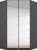 Oakwood Rauch Ontario Corner Hinged Door Wardrobe With Mirror