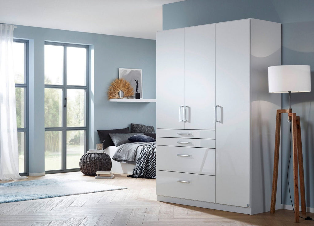 Oakwood Homburg Alpine White 3 Door Combi Wardrobe