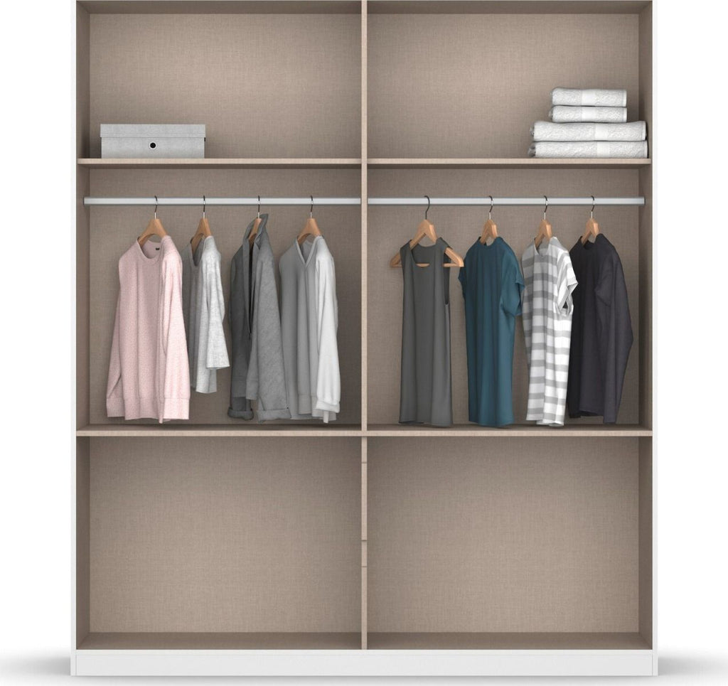 Oakwood Rauch Winnipeg Metallic Grey 4 Door 4 Drawer Wardrobe