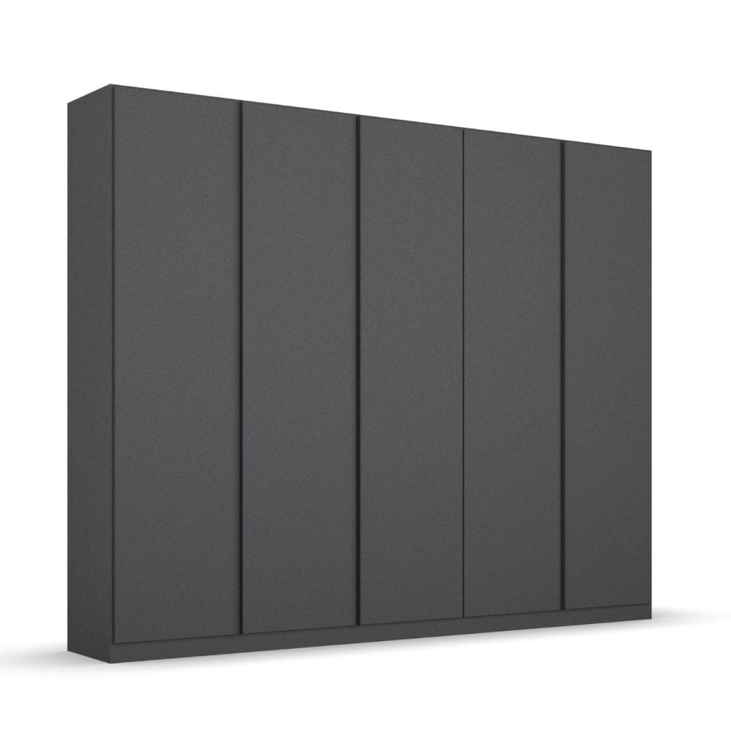 Oakwood Rauch Monostar Metallic Grey 5 Door Hinged Wardrobe W226CM
