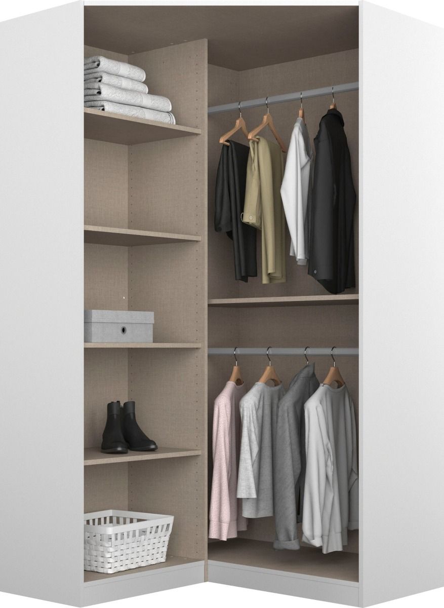 Oakwood Rauch Ontario Corner Hinged Door Wardrobe With Mirror