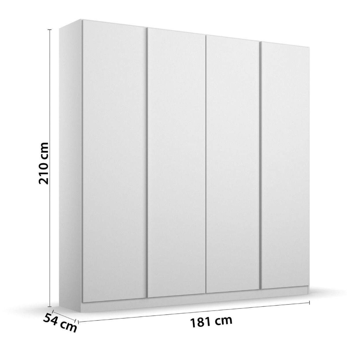 Oakwood Rauch Monostar Alpine White 4 Door Hinged Wardrobe W181CM