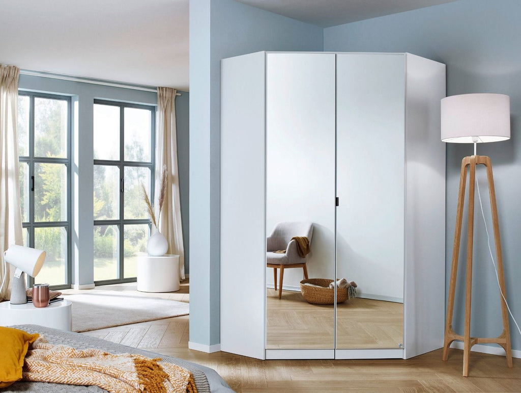 Oakwood Rauch Ontario Corner Hinged Door Wardrobe With Mirror