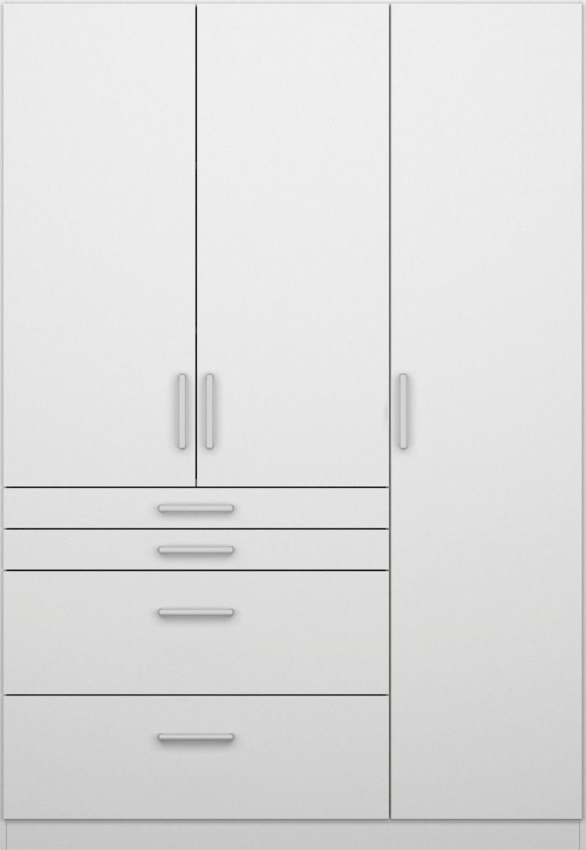 Oakwood Homburg Alpine White 3 Door Combi Wardrobe