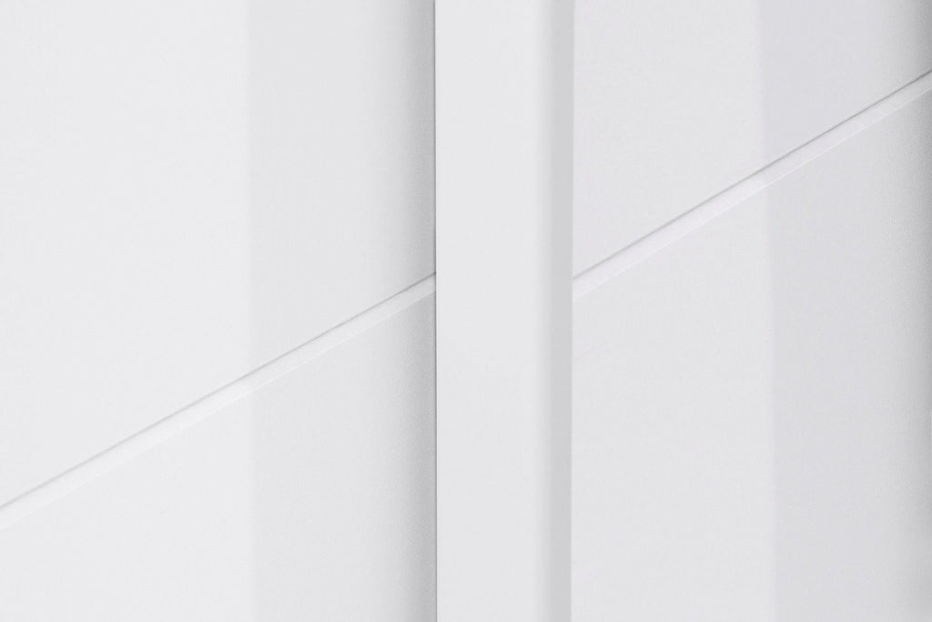 Oakwood Rauch Kulmbach White High Gloss 3 Sliding Door Wardrobe 203CM Wide
