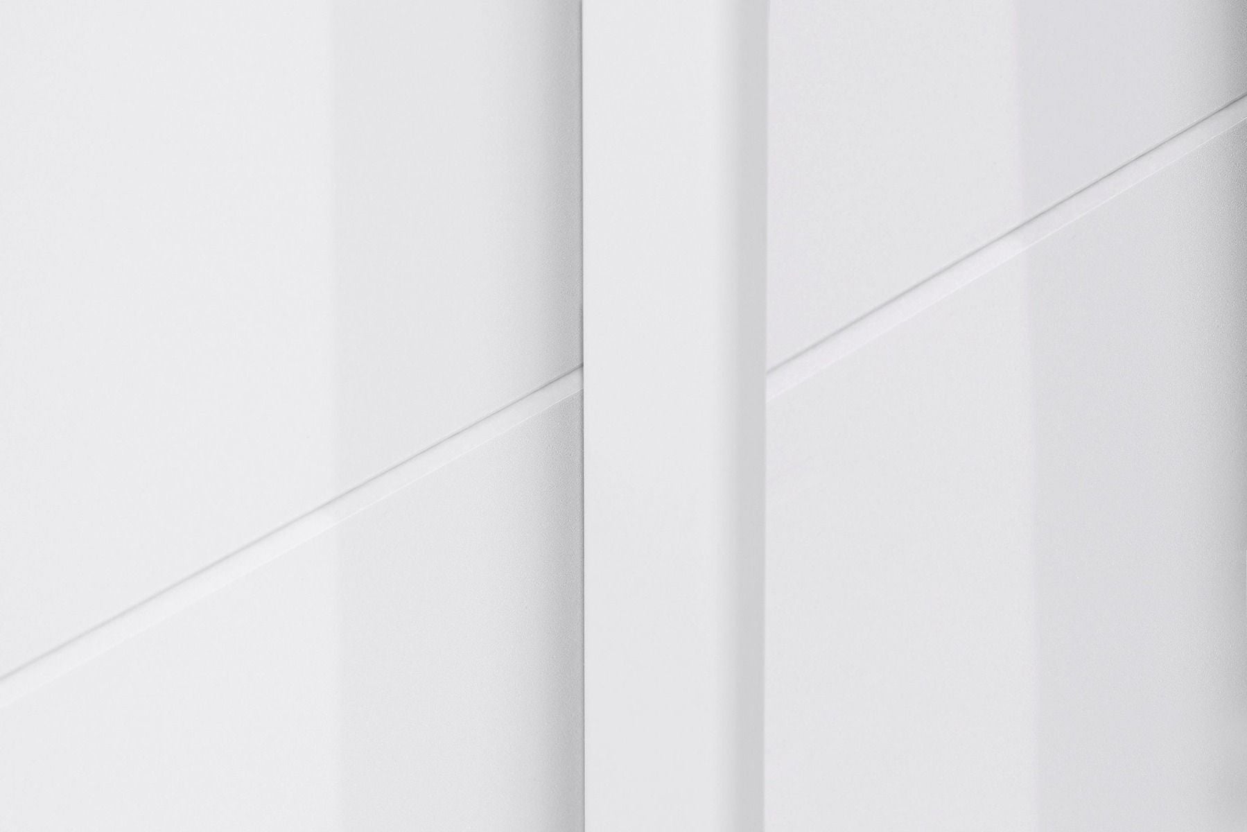 Oakwood Rauch Kulmbach White High Gloss 3 Sliding Door Wardrobe 203CM Wide