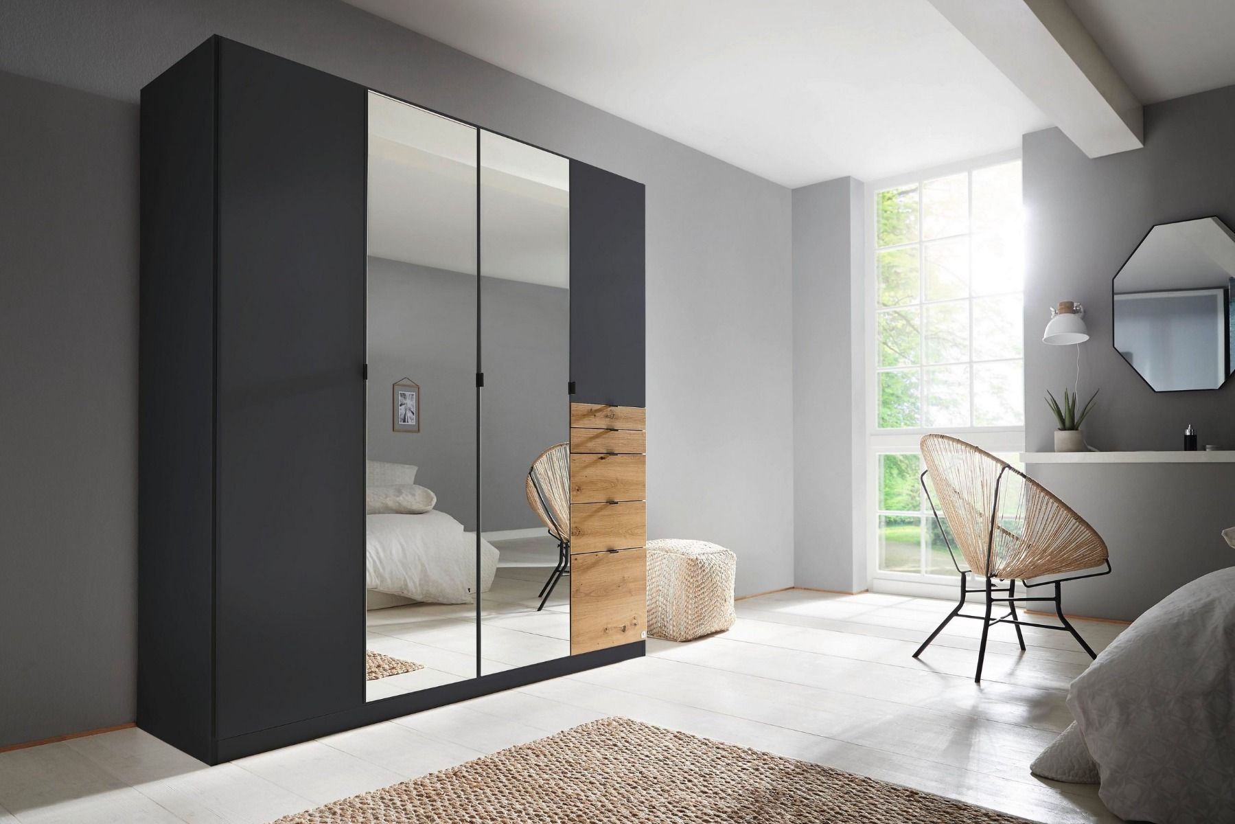 Oakwood Rauch Ontario 4 Door Combi Wardrobe