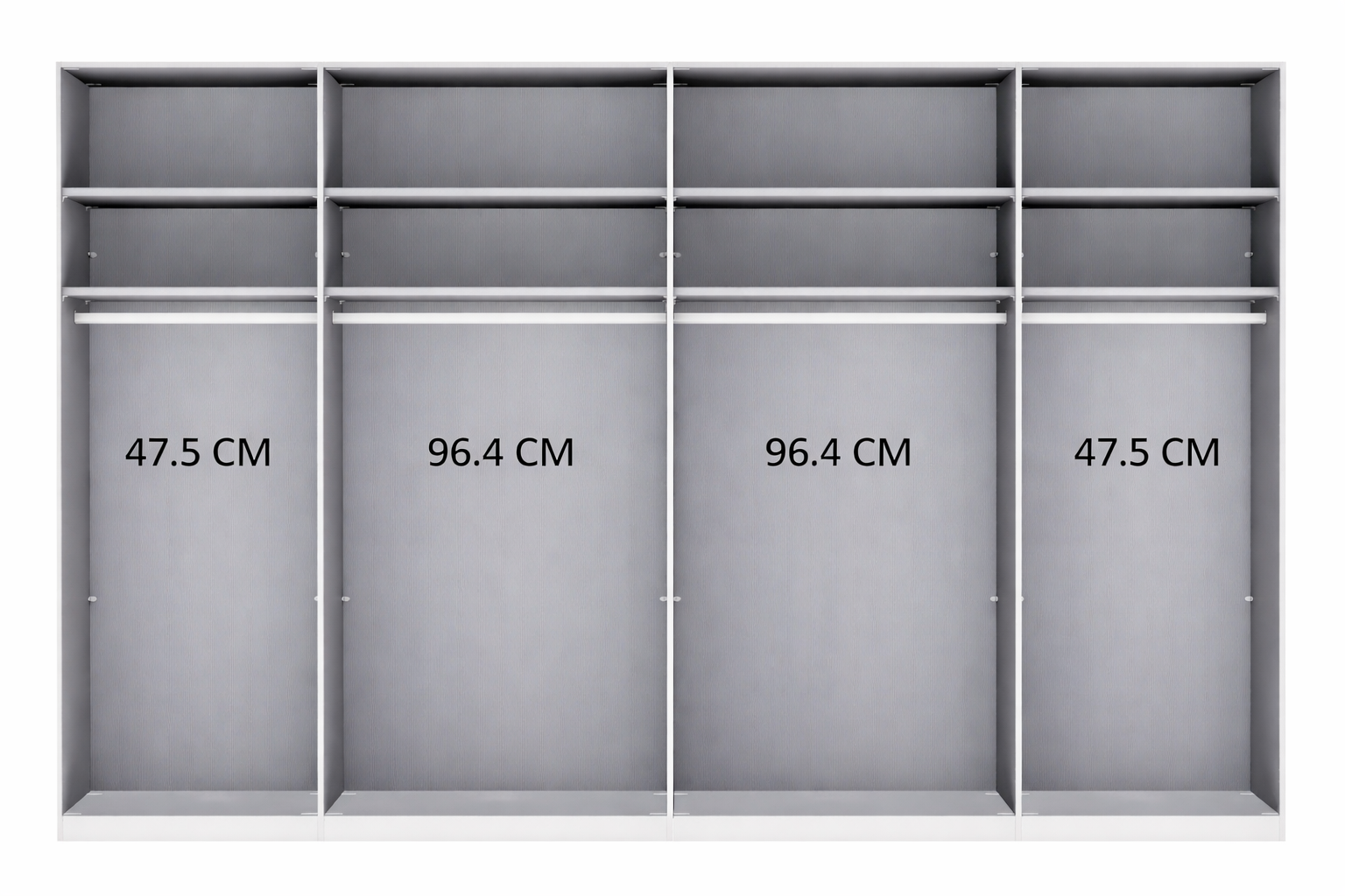 Oakwood Wiemann Monaco 1000 Combi 6 Hinged Door Wardrobe