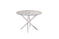 Oakwood Calden 1.07m Round Dining Table - Grey Marble